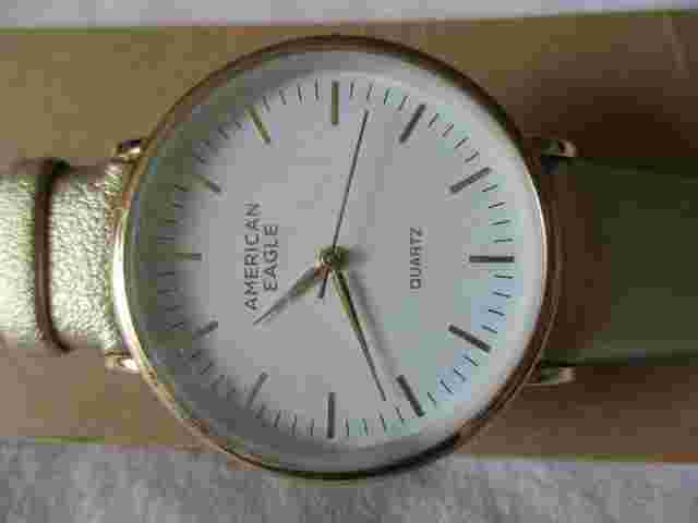 American Eagle Gold Toned Wristwatch w/ Adjustable Buckle Band