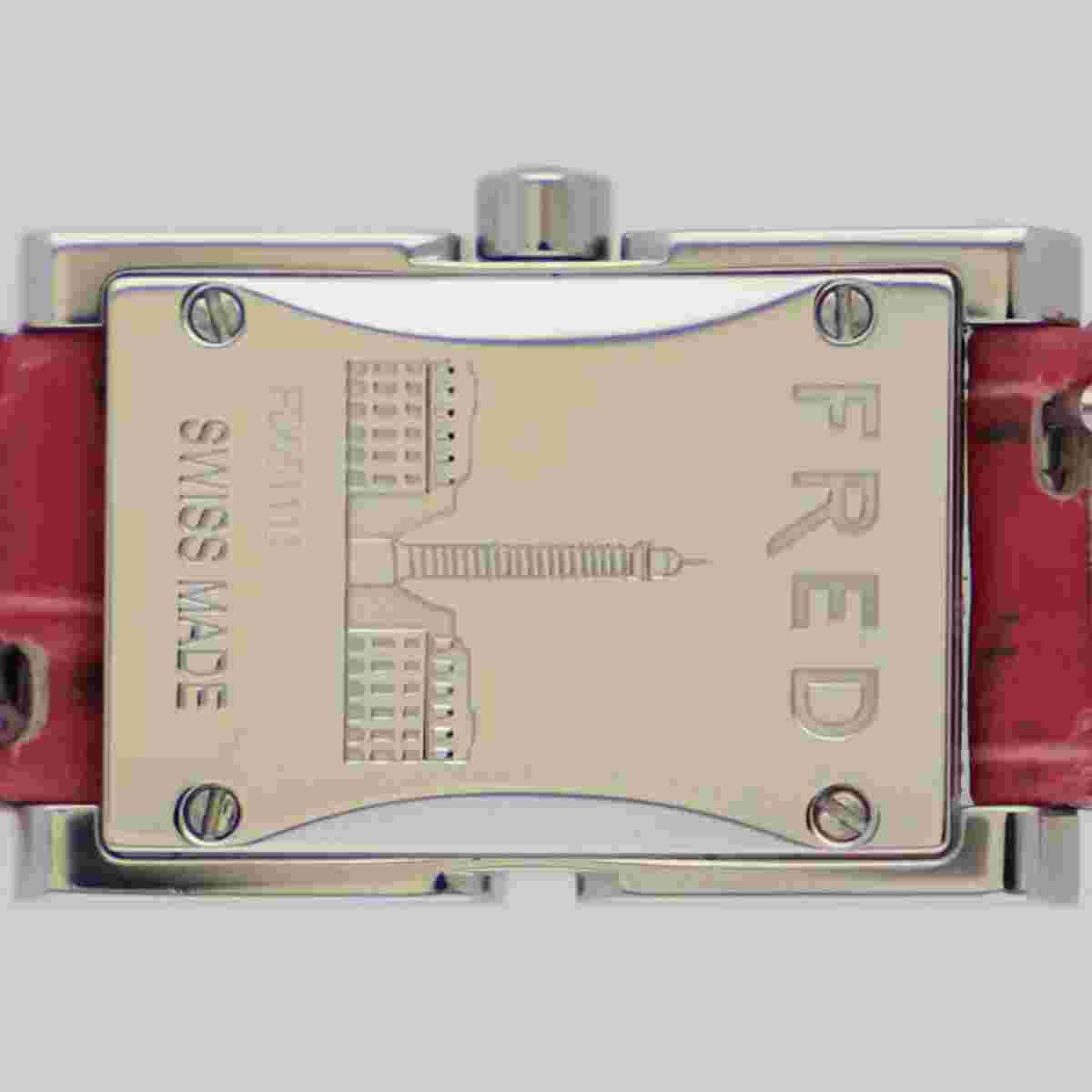 FRED FD051111 Diamond bezel silver dial watch women TO182723