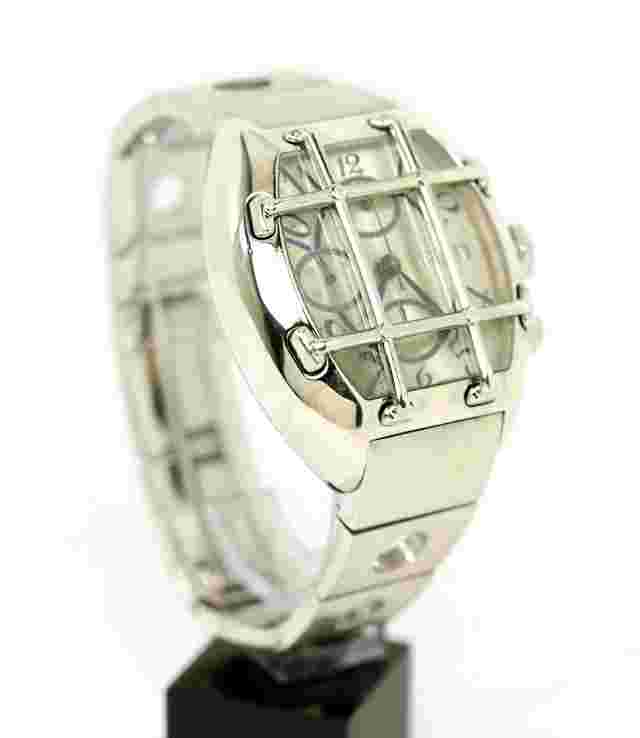 Van Der Bauwede Quarterback Sterling Silver Hefty Chronograph Wrist Watch