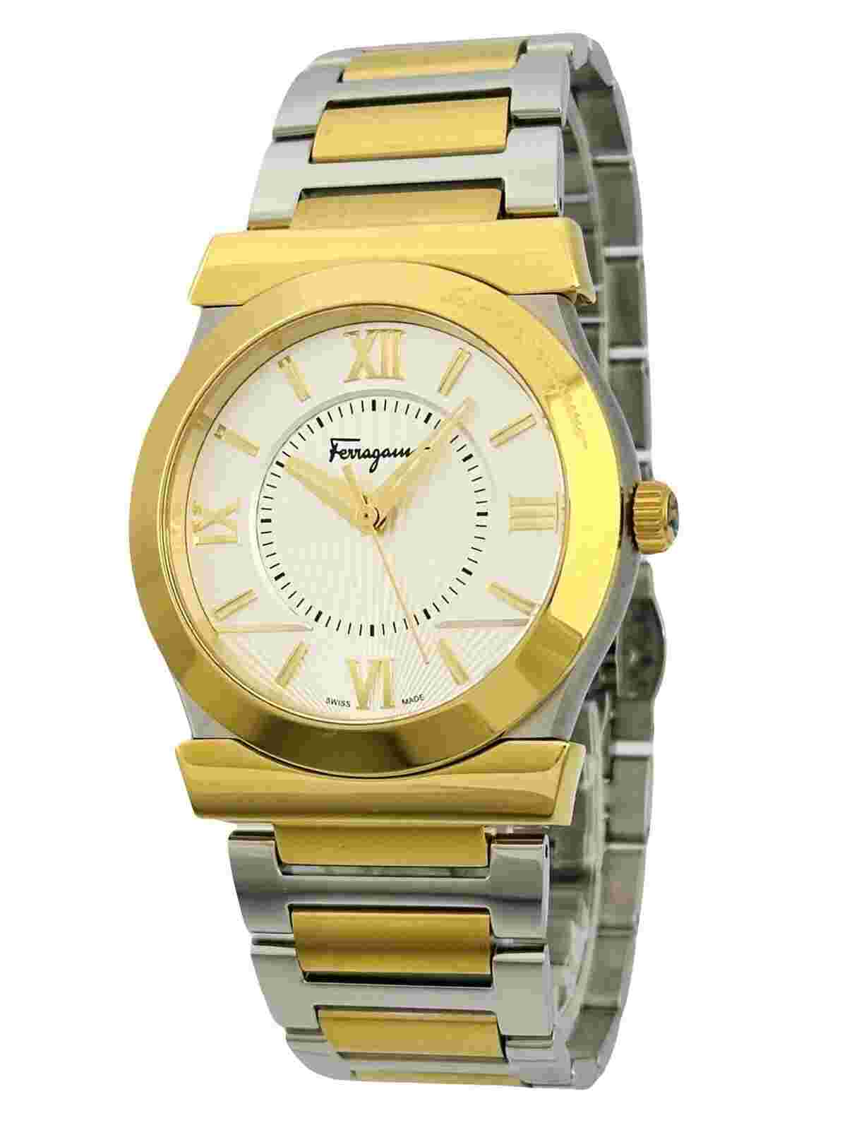 Salvatore Ferragamo FI0010013 VEGA Ladies Gold IP 4N + Stainless Steel BandWatch