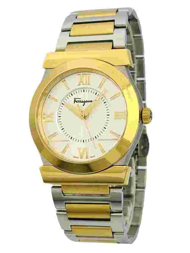 Salvatore Ferragamo FI0010013 VEGA Ladies Gold IP 4N + Stainless Steel BandWatch