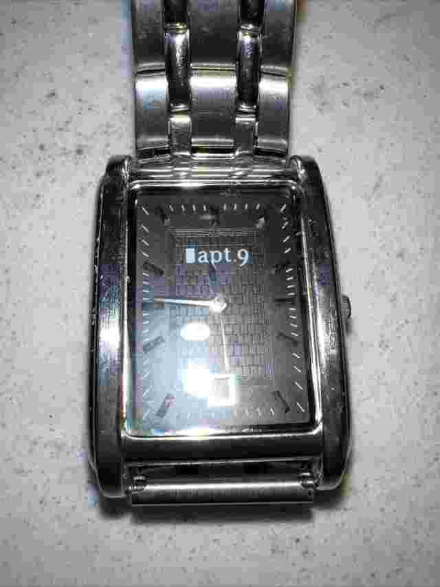 Apt. 9 Men’s Watch - Silver Band With Black Face - Rare And On Sale! Free Ship!