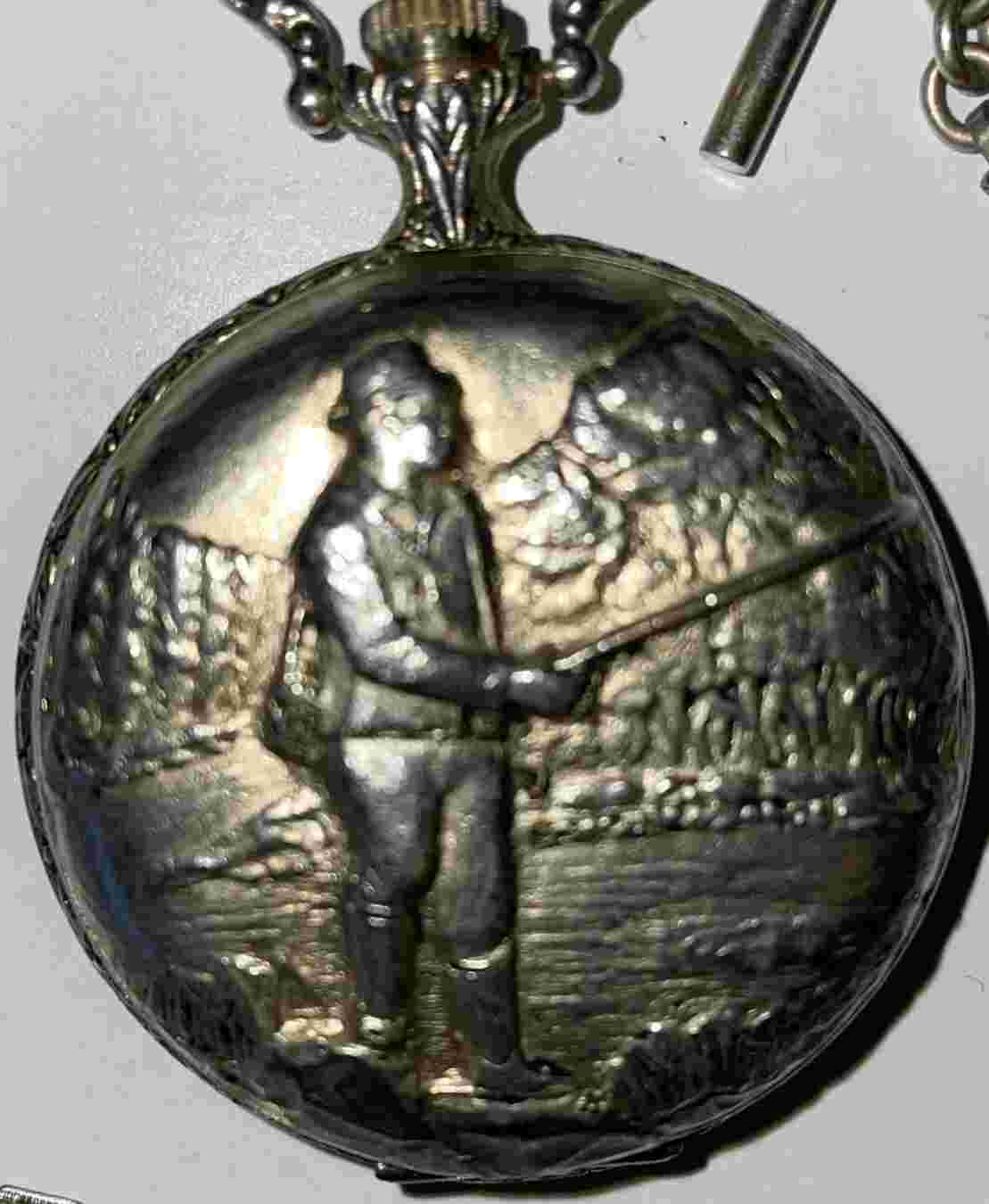 Classic Pierre Jacquard - Fishing Theme - Pocket Watch With Chain (T-SWC)Wat058