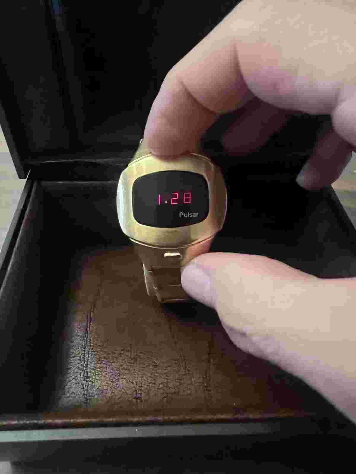 VINTAGE Hamilton Pulsar Time Computer Gold Filled Watch