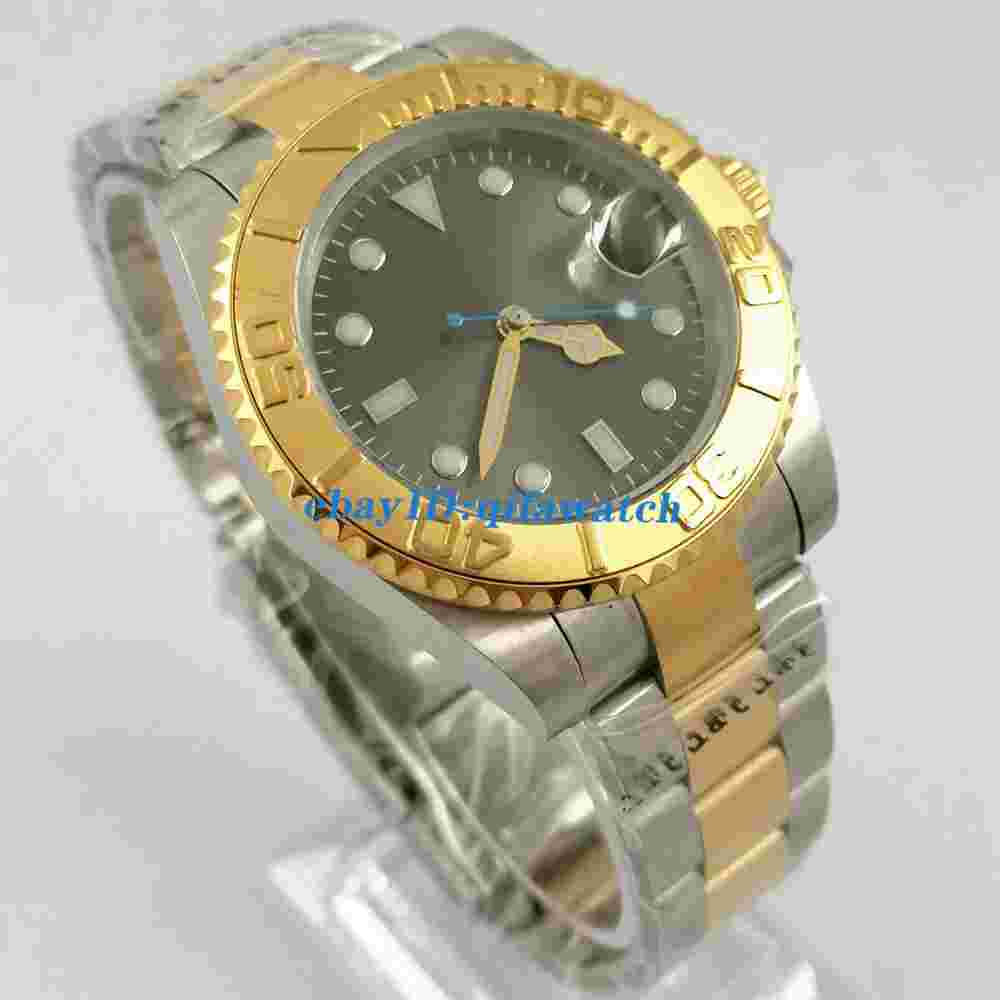 40mm sterile gray dial gold jubilee steel Bezel Sapphire Automatic Mens Watch