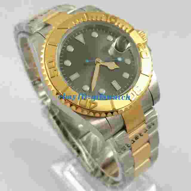 40mm sterile gray dial gold jubilee steel Bezel Sapphire Automatic Mens Watch