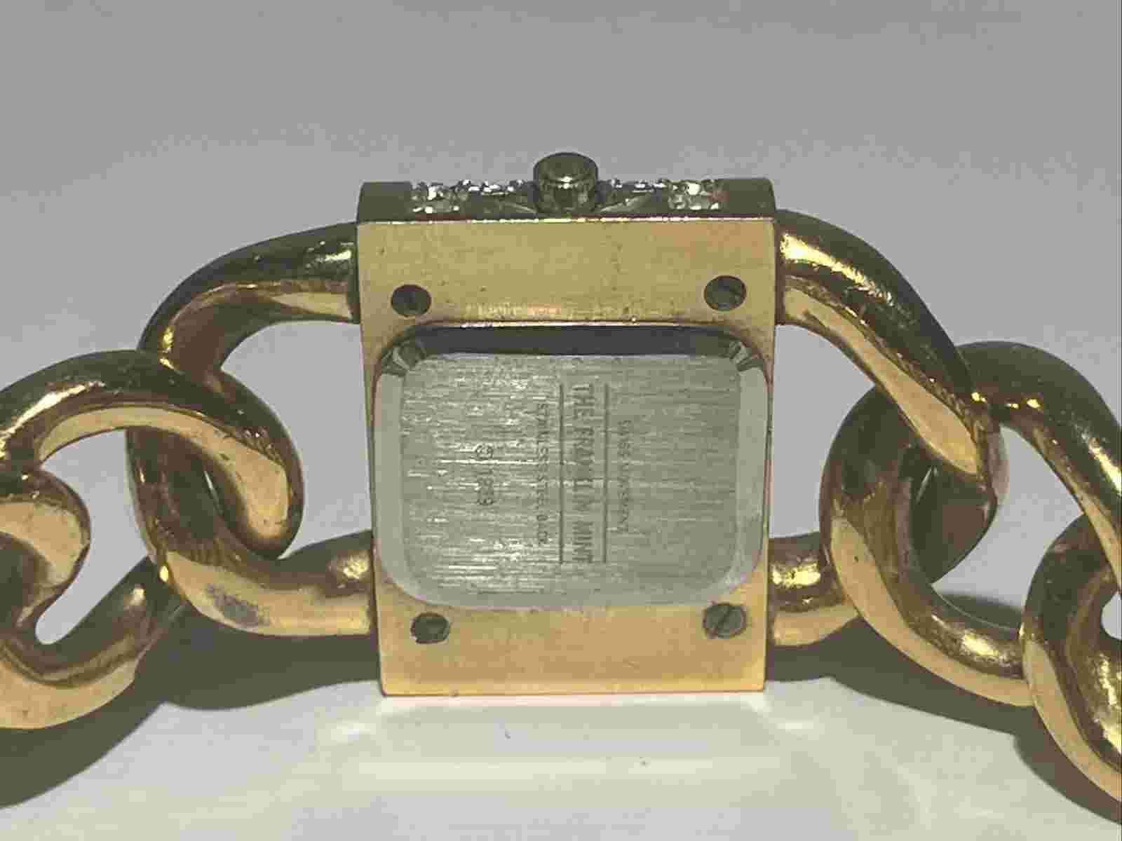 THE FRANKLIN MINT Women’s Gold Tone Swiss Movement 26 mmx 18 mm New Battery