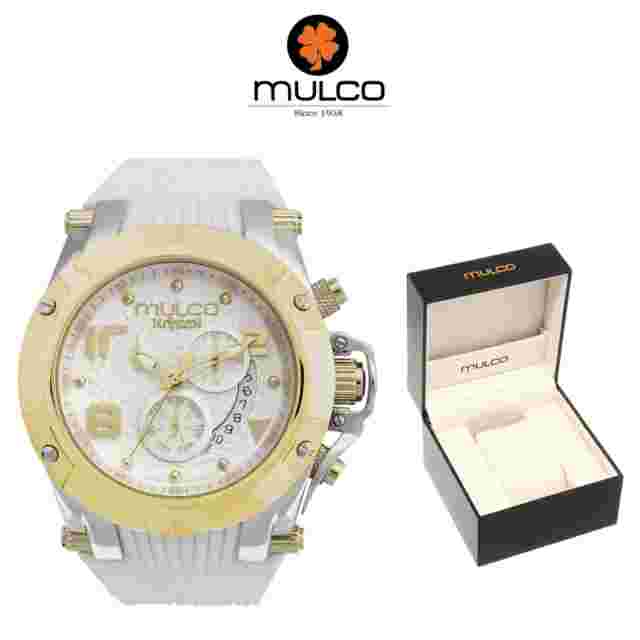 Mulco Kripton MW5-2029-012 Chronograph Watch with White Silicone Strap