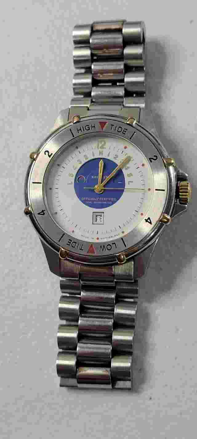 Krieger Tidal  Chronometer 7 Jewels Swiss Quartz Men's Watch With Box