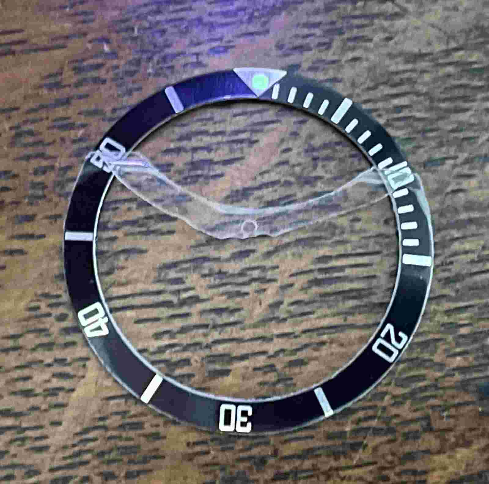 NOS Ollech & Wajs 3241 M4 + Dive Watch Military Alum Bezel Insert Part Ver. B