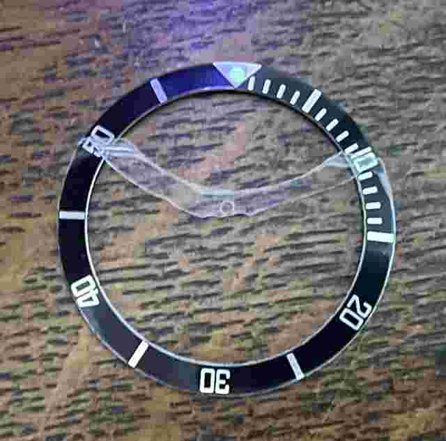 NOS Ollech & Wajs 3241 M4 + Dive Watch Military Alum Bezel Insert Part Ver. B