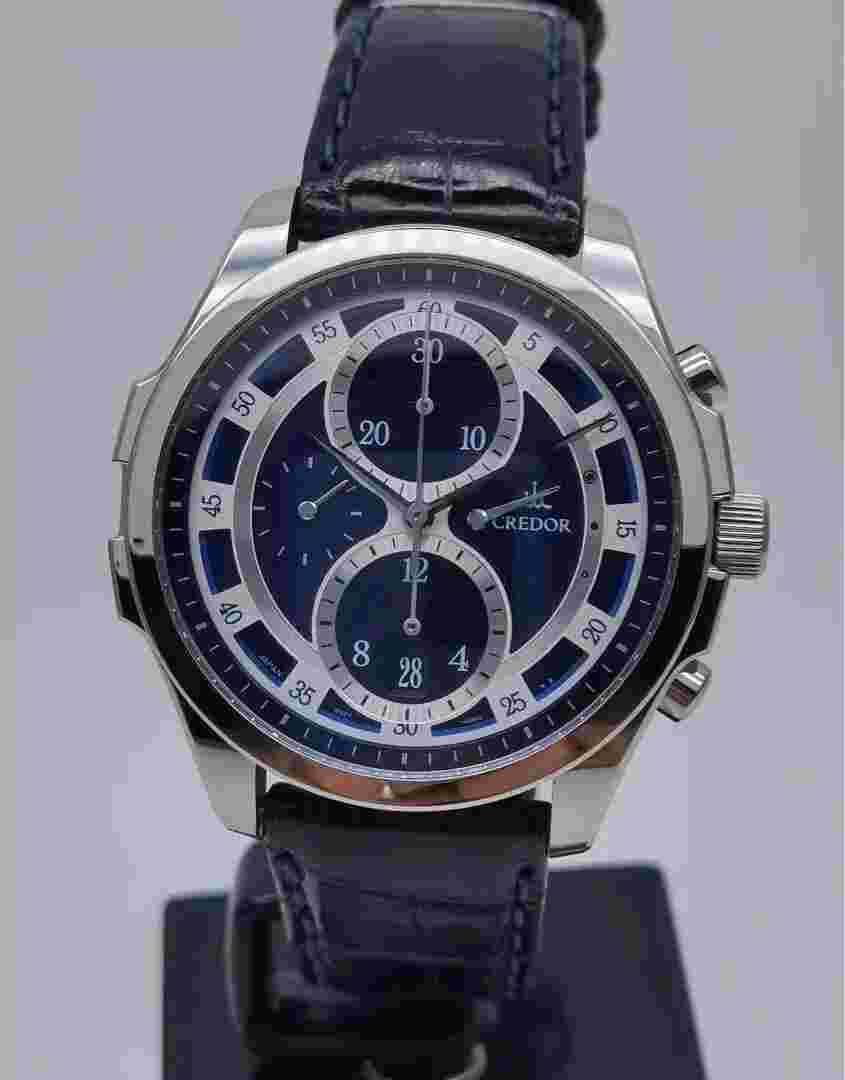 Credor Signo GCBK979 Chronograph Men's Automatic Watch with Repair Details Used
