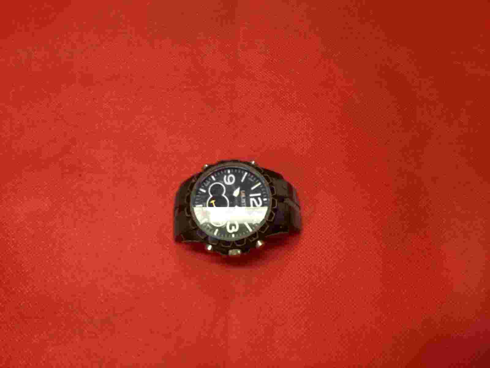 Unlisted Kenneth Cole Black Function Stainless Steel Quartz Analog Wristwatch