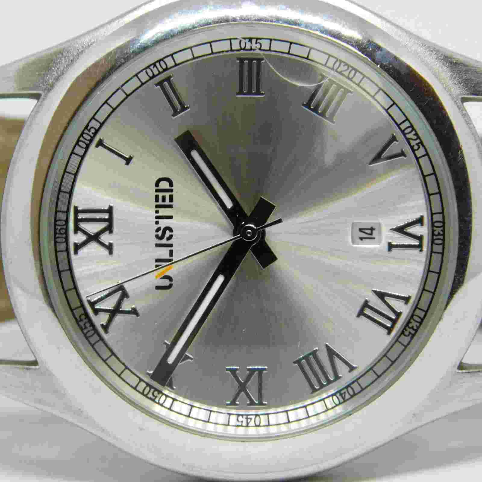 UNLISTED UL1010 Genuine Leather Quartz Analog Men's Watch New Battery