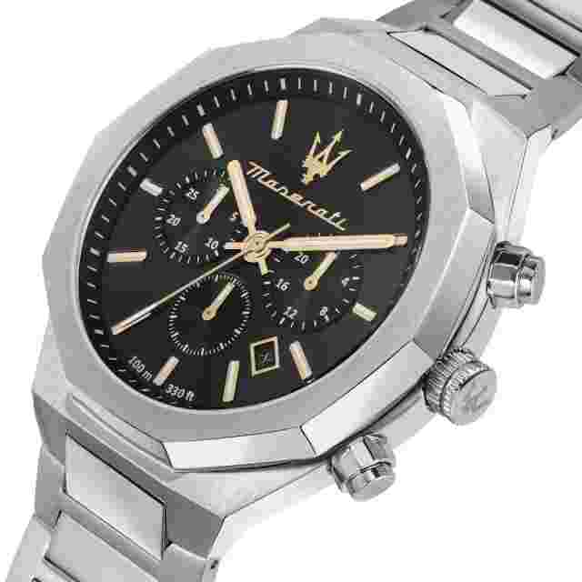 Maserati Stile Chronograph Silver Stainless Steel Strap Men Watch R8873642010