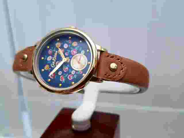 Cath Kidston Little Flower Buds Tan Brown Leather Strap sub Dial Ladies Watch