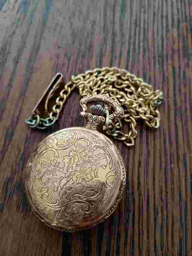 Vintage Pocket Watch Eagle Japan Gold Tone MOVT