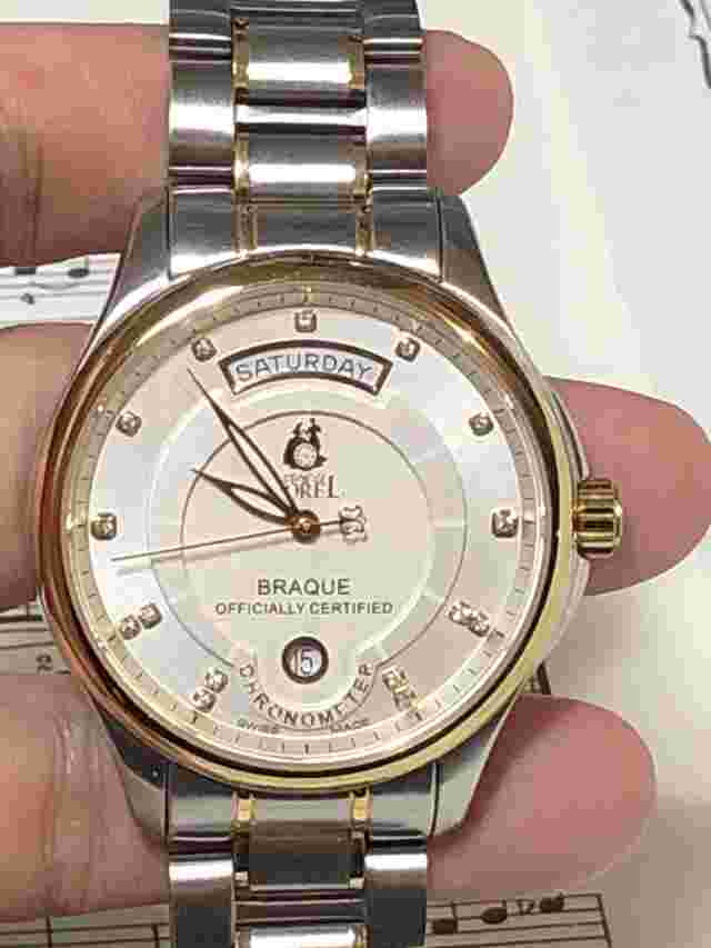 VINTAGE ERNEST BOREL COLLECTION AUTOMATIC DAY/DATE MEN WATCH=RUN
