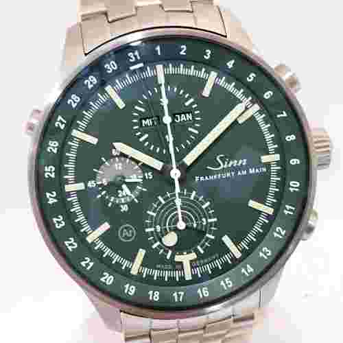 Sinn 3006 Chronograph Automatic Green Dial Hunting Watch Moonlight Men's