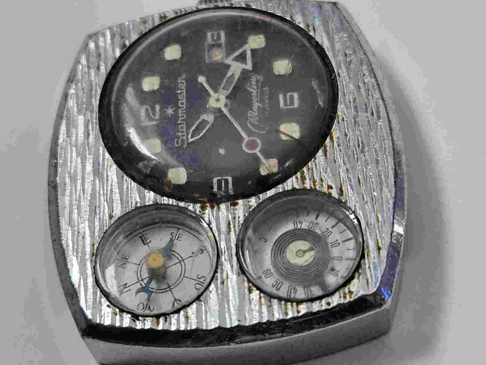 " Vintage Mortima Mayrling - Compass and Thermometer Watch - c.1960's/70's "
