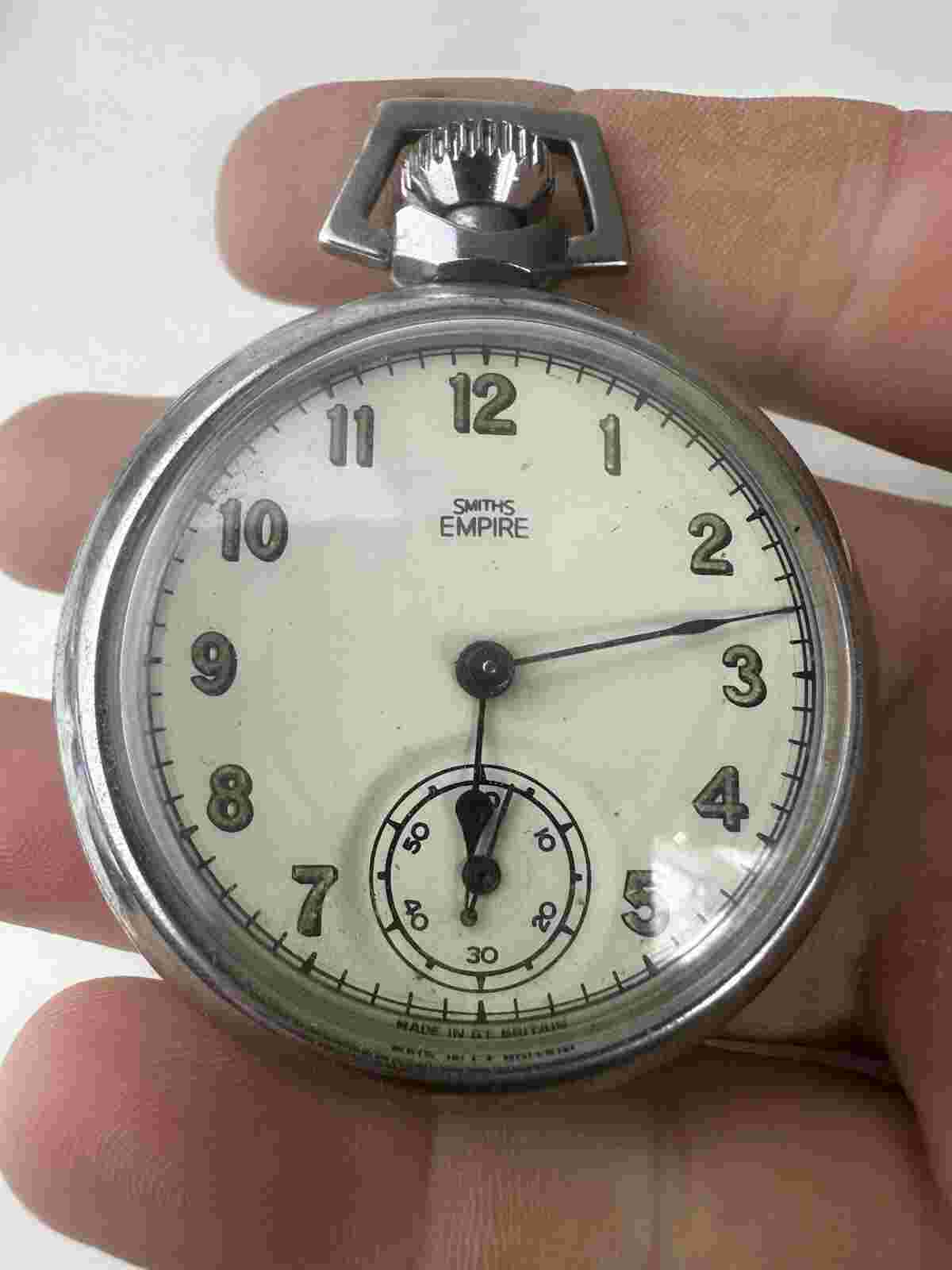 White Smiths Empire METAL CASED CYLINDER POCKET WATCH IN Available Worldwide
