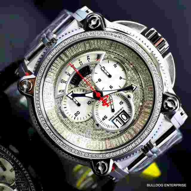 Invicta Reserve Sea Hunter Warrior 2.25 CTW Diamond 56mm Swiss Steel Watch New