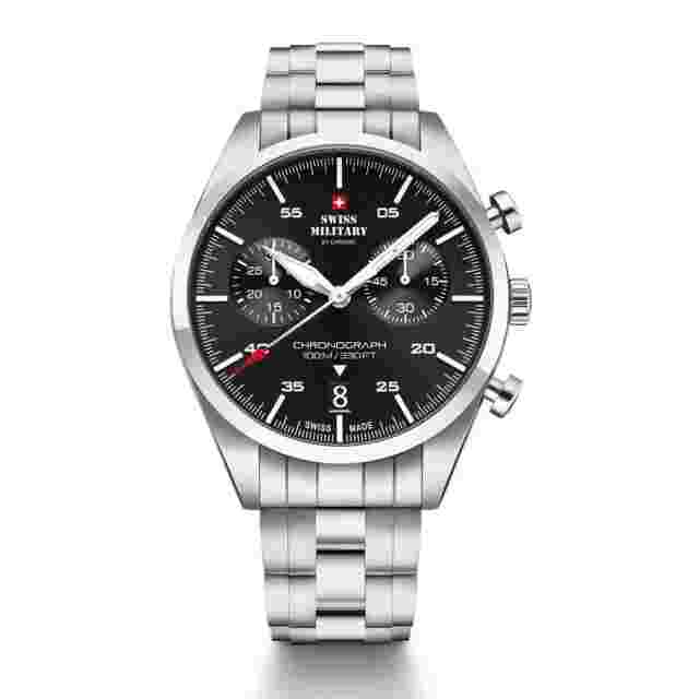 (AGJ) Swiss Military Chronograph Quartz Wrist Watch
