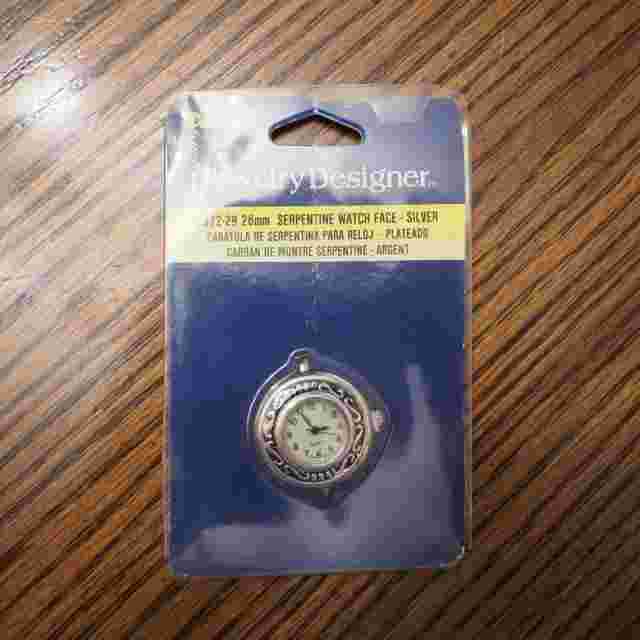 New DARICE Jewelry Designer Silver Tone Metal SERPENTINE WATCH FACE Sealed