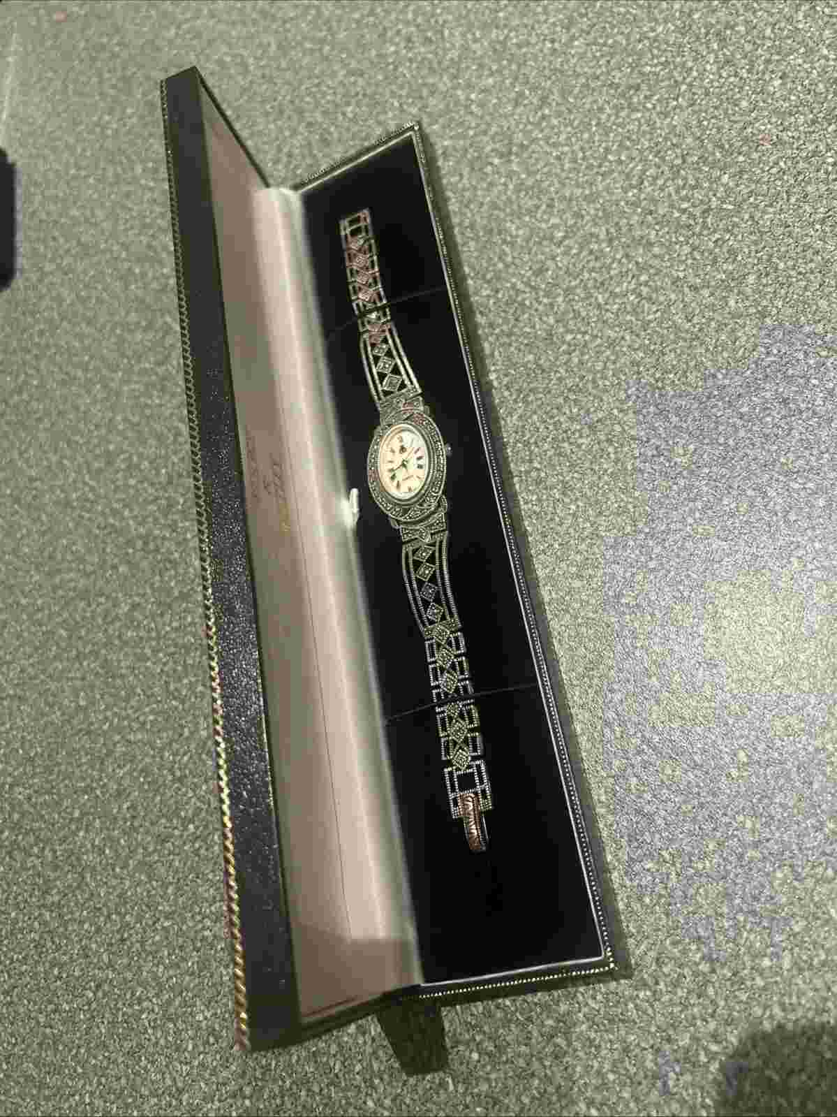 Very Rare Brooks & Bentley 925 Sterling Silver Ladies Watch Boxed