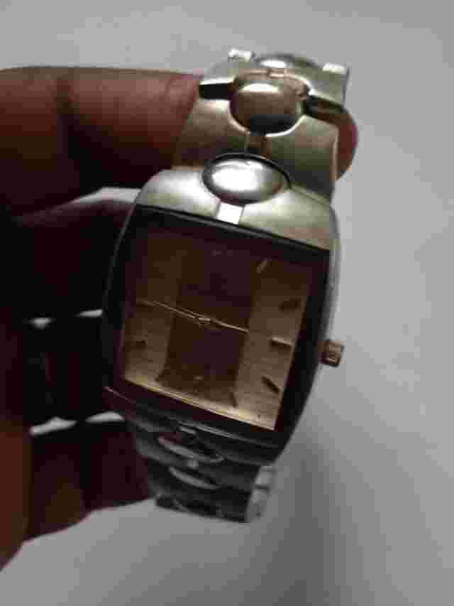 Charles Raymond Paris Quartz WR Gold Dial Stainless Steel Men's Watch - V1335G