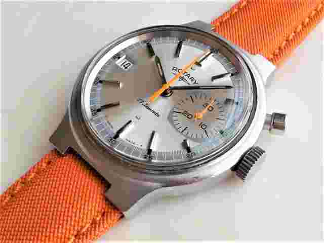 Wristwatch Rotary 1970s Chronograph 17 Jewels Swiss Made Good Condition