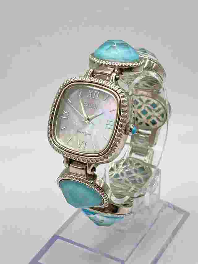 Vintage Ecclissi 925 Sterling Silver Turquoise Gemstone Natural Stone MOP Watch