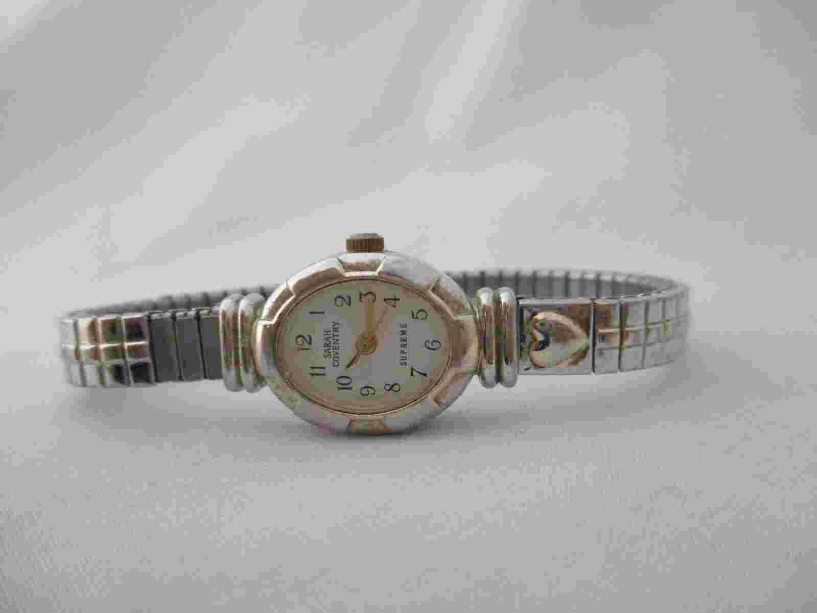 Sarah Coventry Supreme Women's Watch Stainless Steel Silver Toned Bracelet Band