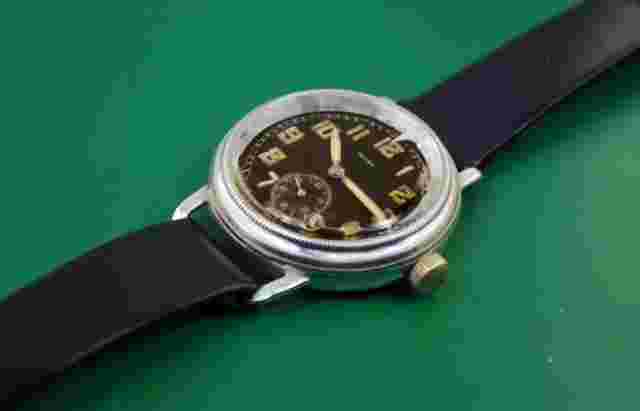 Vintage 1930's WWII Military Pilots Bomber Aviator Watch 37mm HELBROS Super Rare