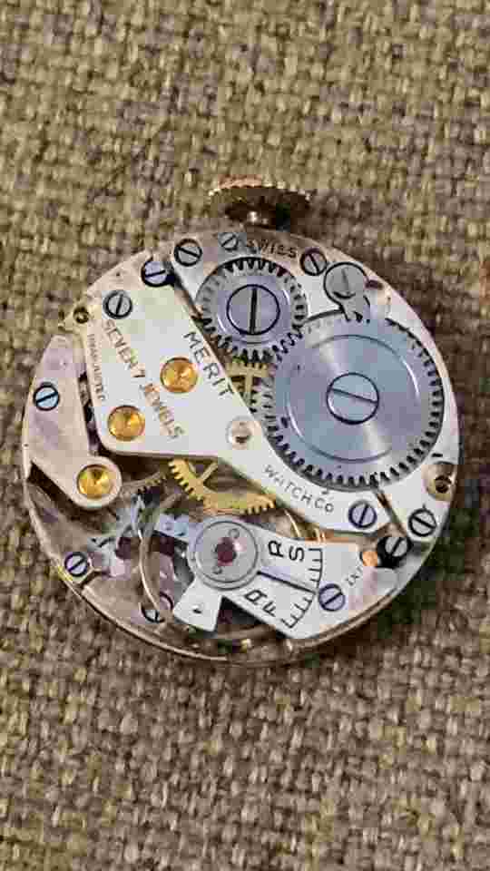 Vintage Rogers Meritt Watch Co. 7 Jewels Swiss Woman's Brooch Watch