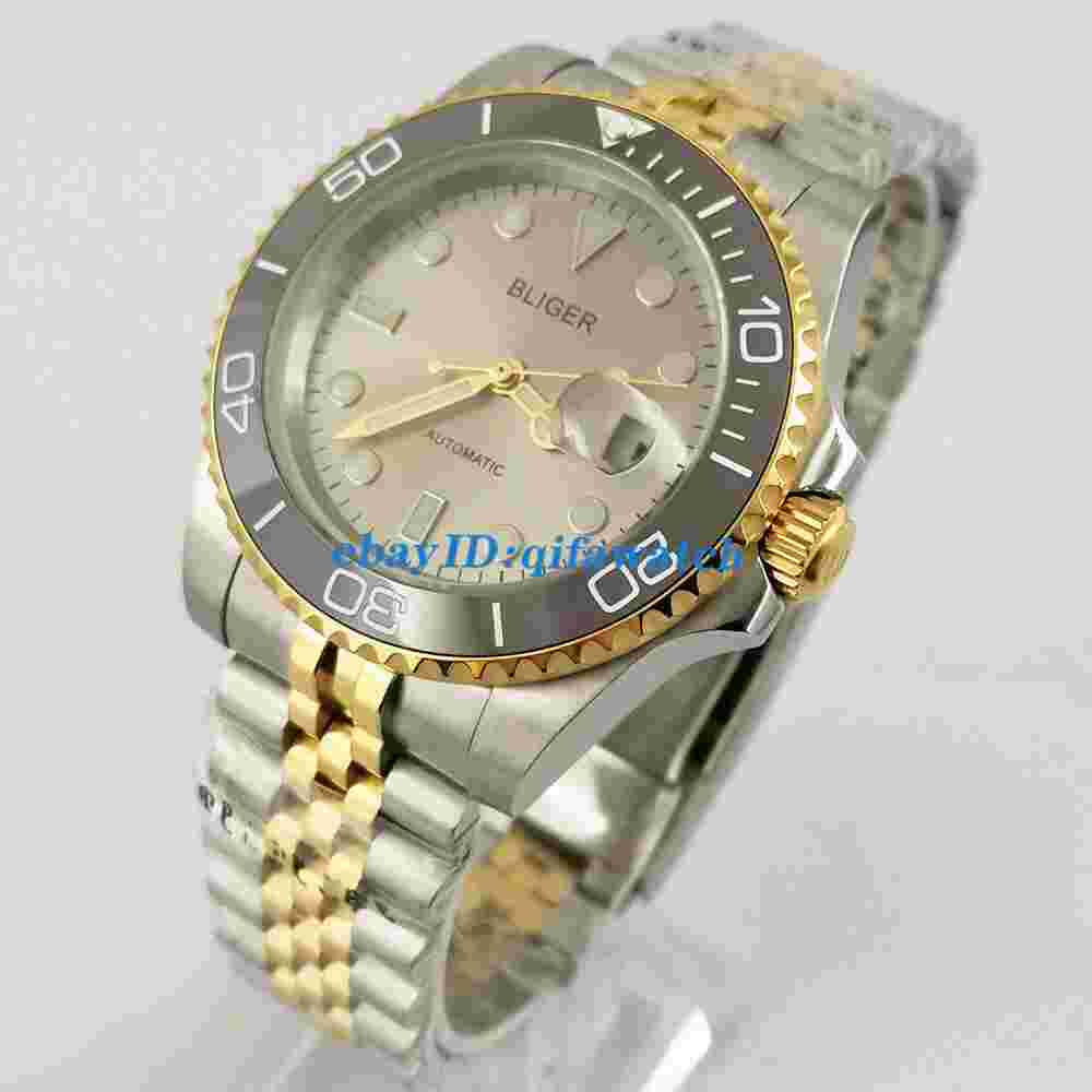 40mm gray dial gold jubilee Sapphire Ceramic Bezel Automatic Men Watch gift