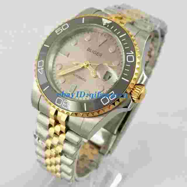 40mm gray dial gold jubilee Sapphire Ceramic Bezel Automatic Men Watch gift