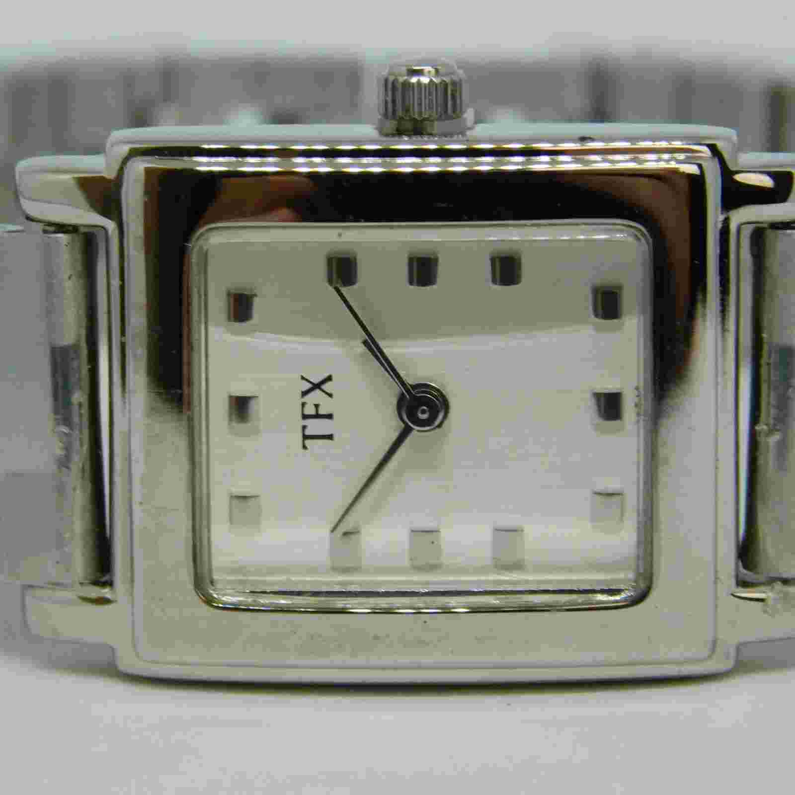 TFX by Bulova A9 Silver Tone Quartz Analog Women's Watch Sz. 7 1/4" New Battery