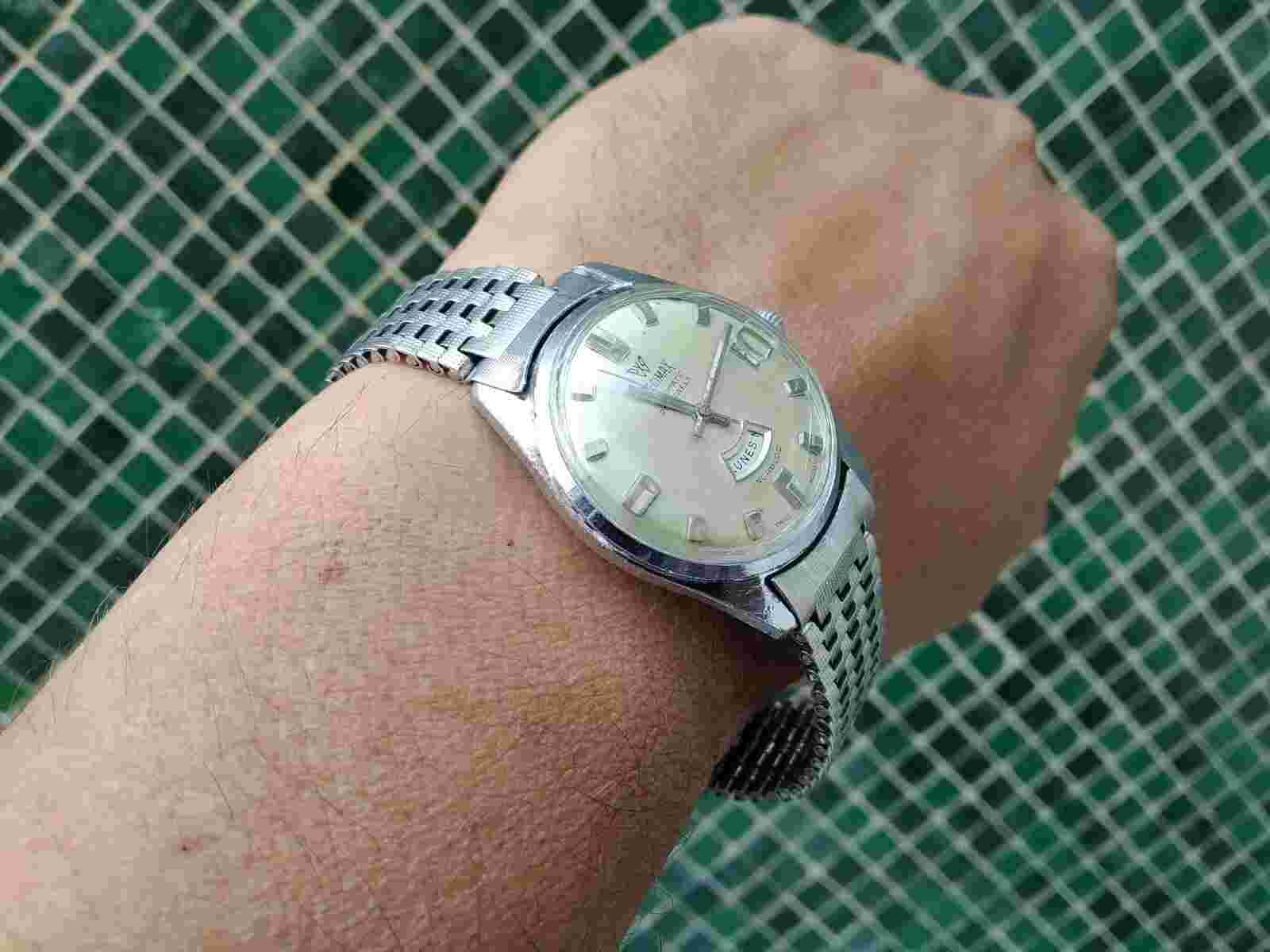 PRECIMAX AUTOMATIC FELSA 4009 BEAUTIFUL MOVEMENT USED BY BREITLING NSA STRAP