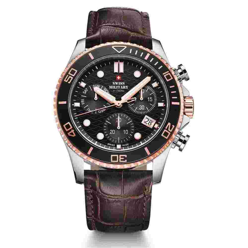 (AGJ) Swiss Military Chronograph Quartz Wrist Watch