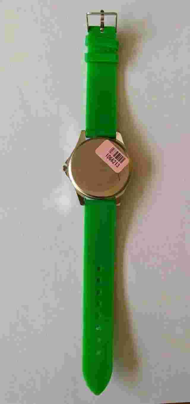 Women's Strada Green Silicone Band Watch.  Stainless Steel. Water Resistant
