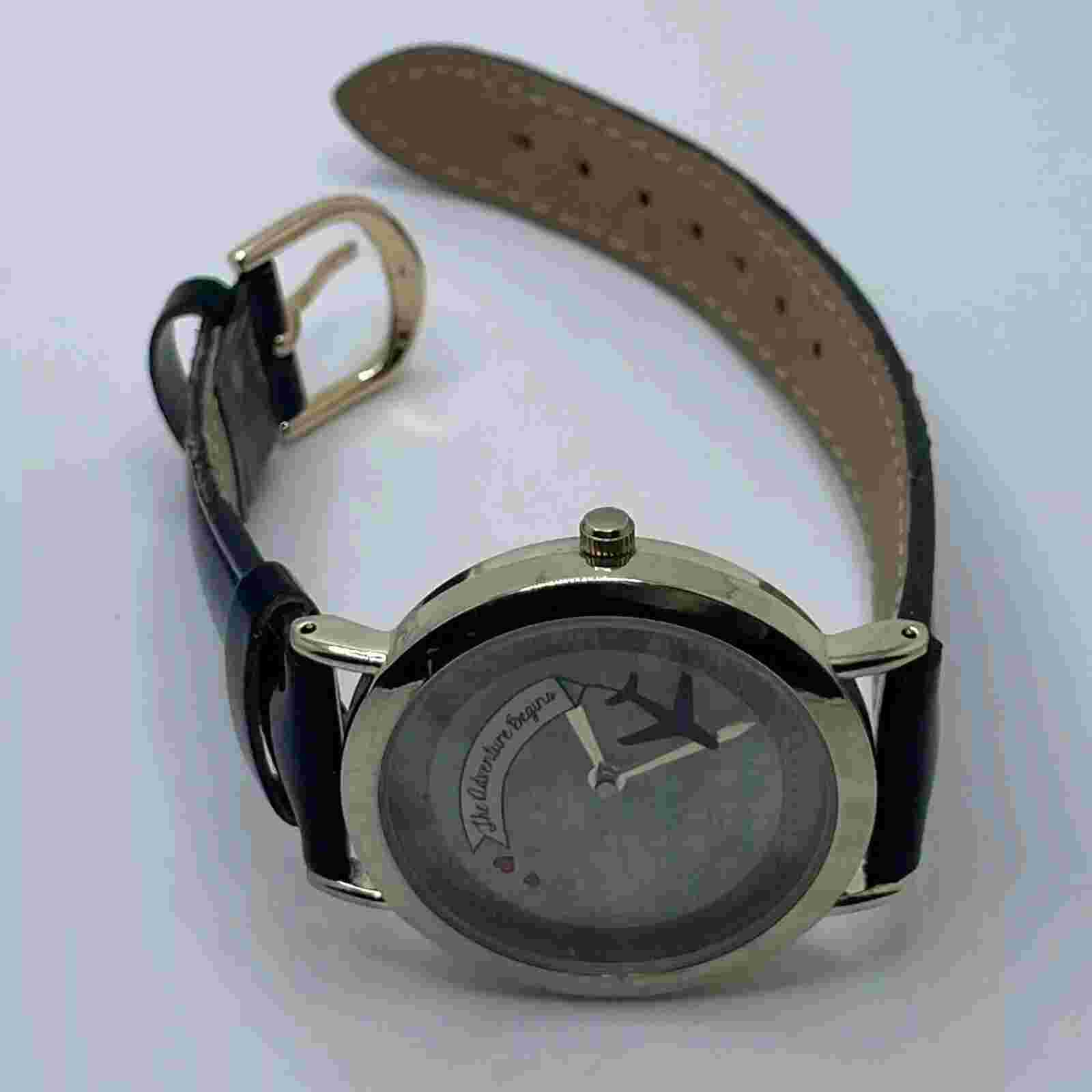 ASOS World Watch Unisex 35mm Case Black Band Quartz Three Hands Analog