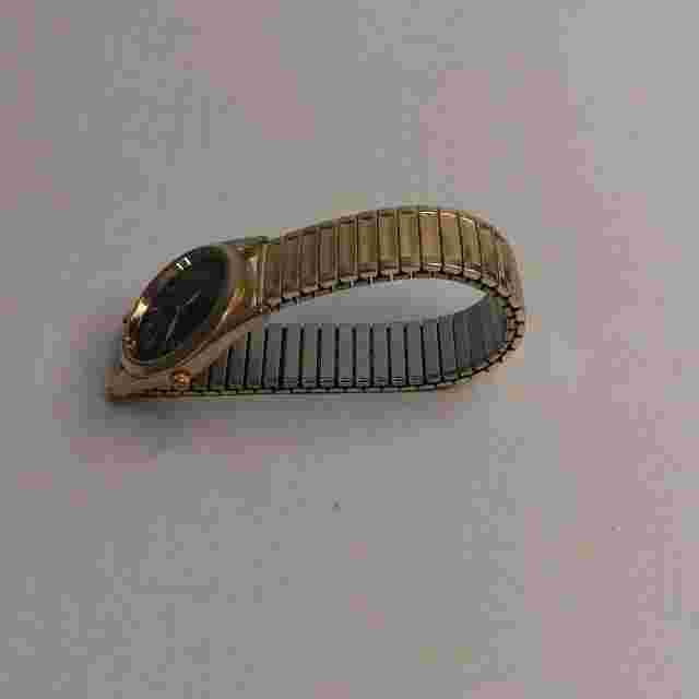 Puritan Vintage Gold Tone Stretch Fit Bracelet Quartz Watch Untested