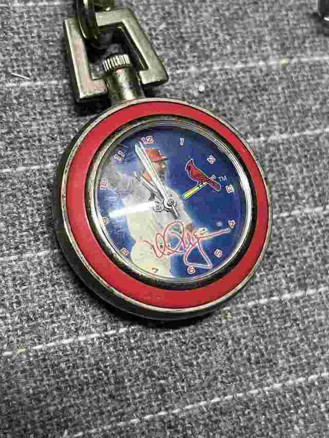 Mark McGwire Topps MLB Pocket Watch Quartz Battery Operated Baseball Steroids