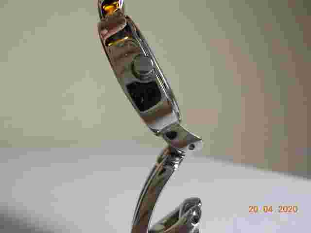 ARMITRON NOW SILVER METAL WATCH BLK FACE SILVER BAND 7/5/3185 753 H NEW BATTERY