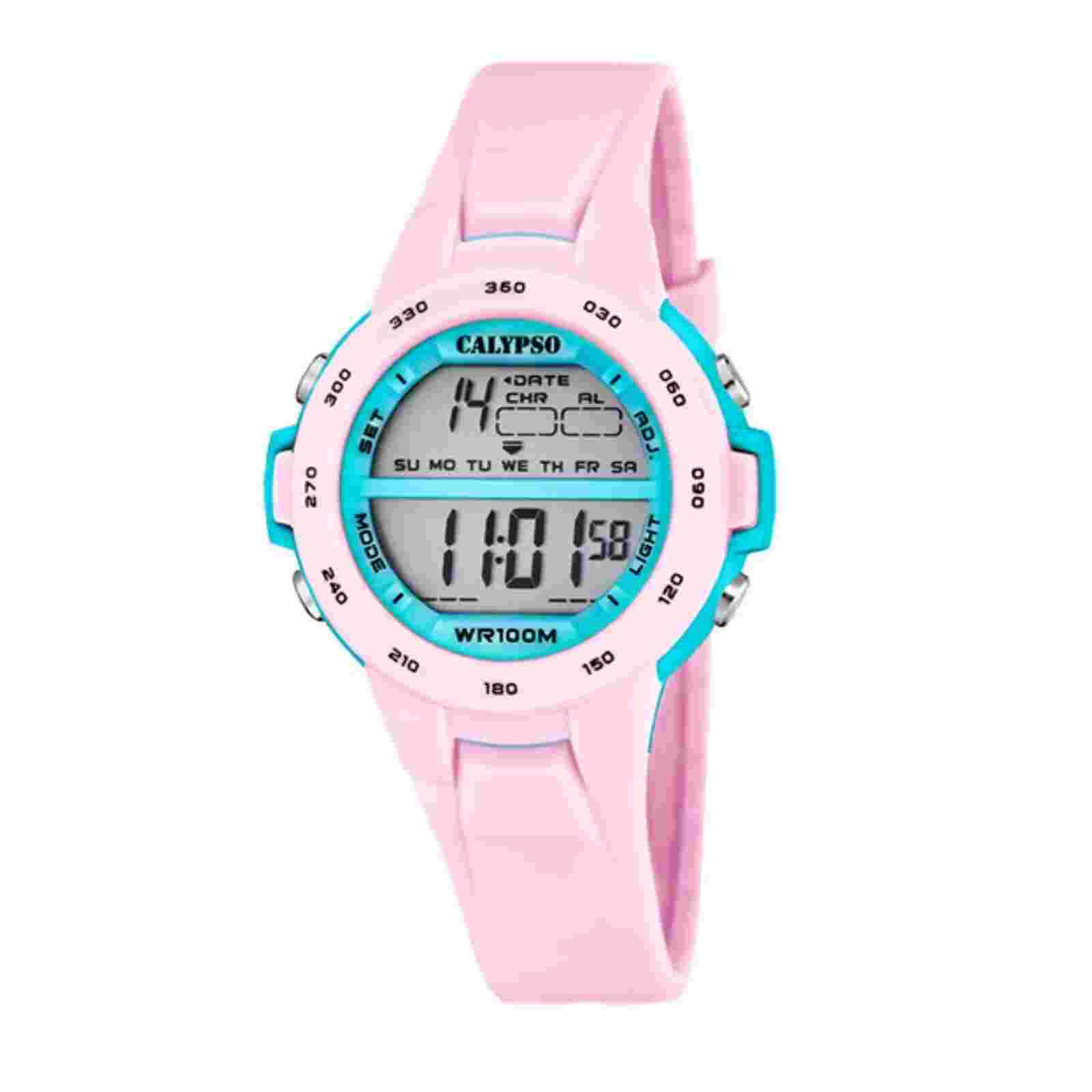 Calypso Kids Digital Watch, Alarm, Light Up, Chrono, Alarm, Light - K5850