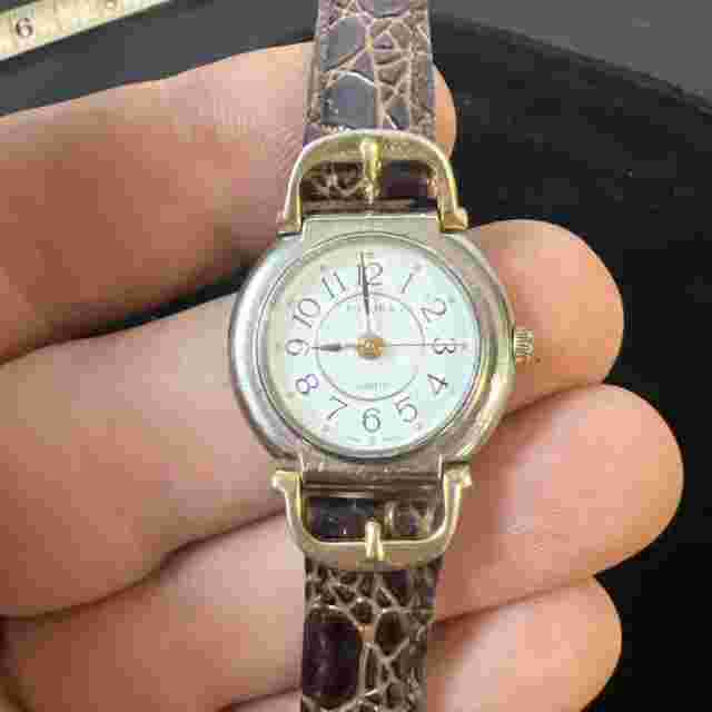 Vintage Womens Futura Watch Gold Silver Tone Rare Style (not Tested)