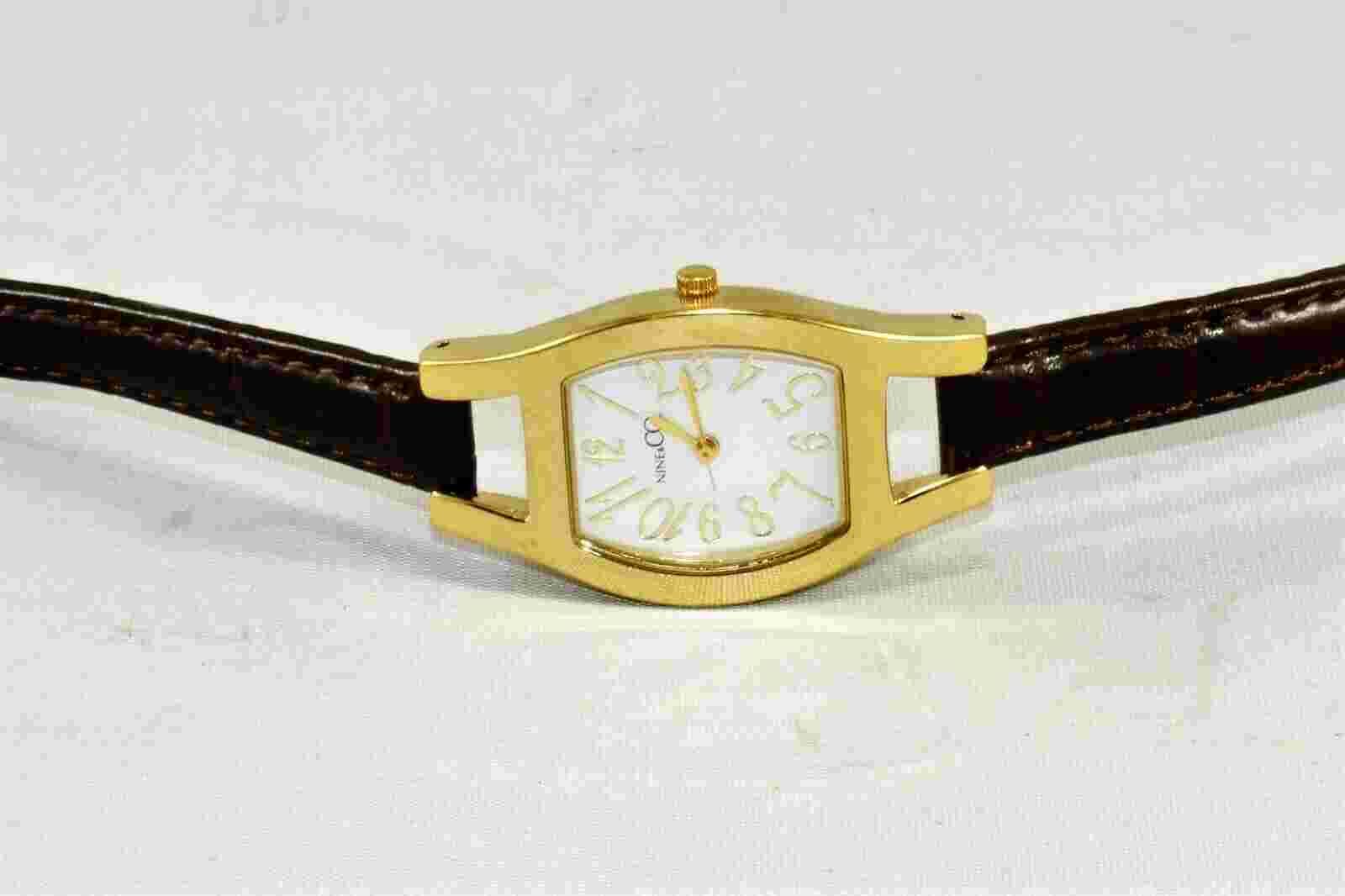 Nine & Company Quartz Women Watch 30m W/R Leather Band New Battery