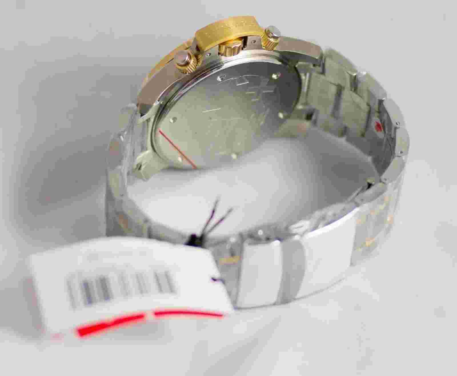 SWISS EAGLE Tramelan SE-9074-33 WATCH QUARTZ CHRONOGRAPH SILVER GOLD RRP: £680!