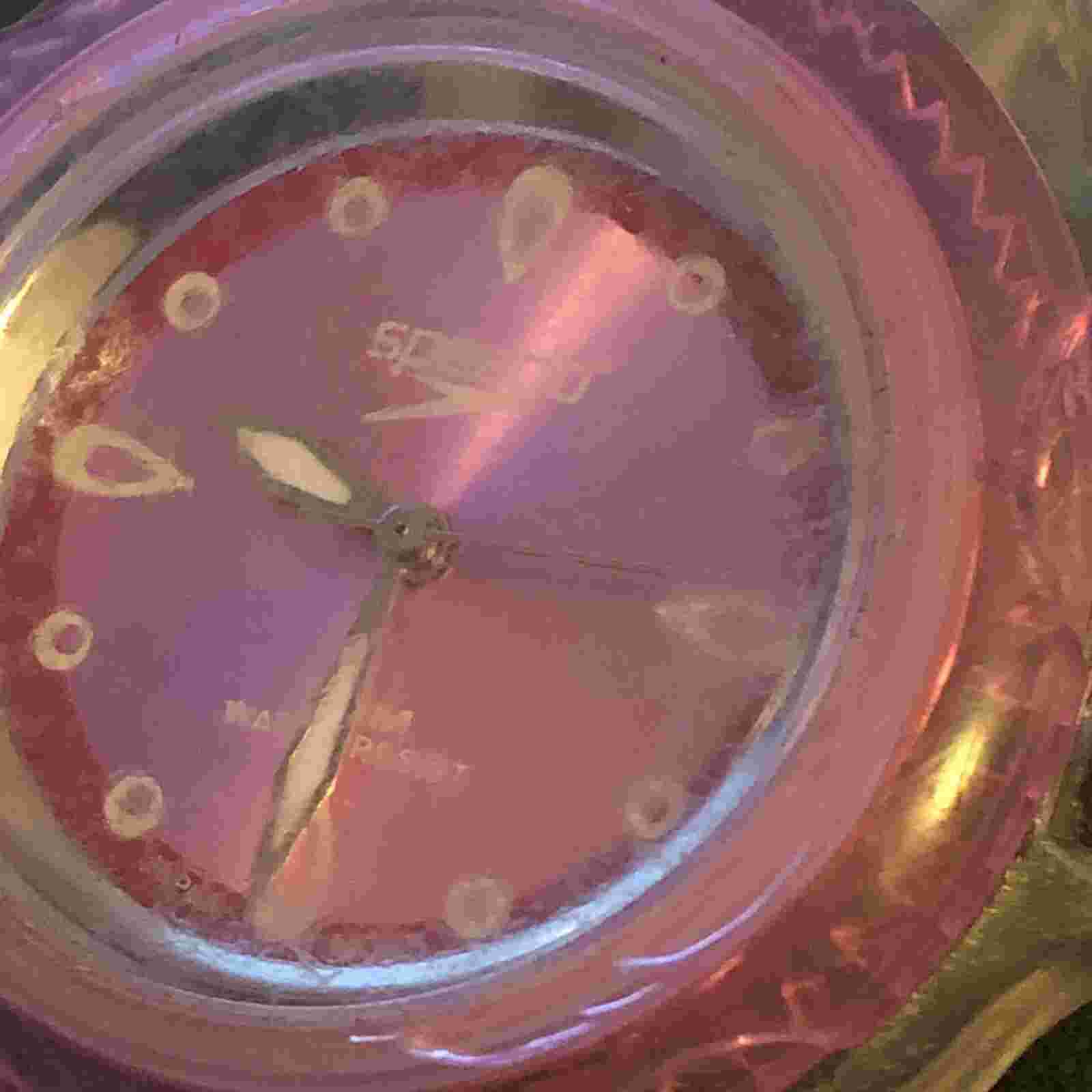 Vintage Speedo Purple Rotating Bezel Quartz Analog Wristwatch - Running